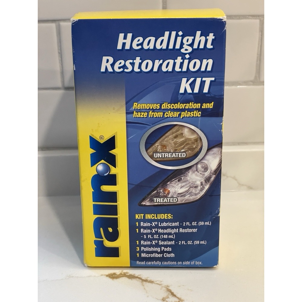 Rain-x Headlight‎ Restoration Kit Cleaner Plastic Lubricant Sealant Complete New